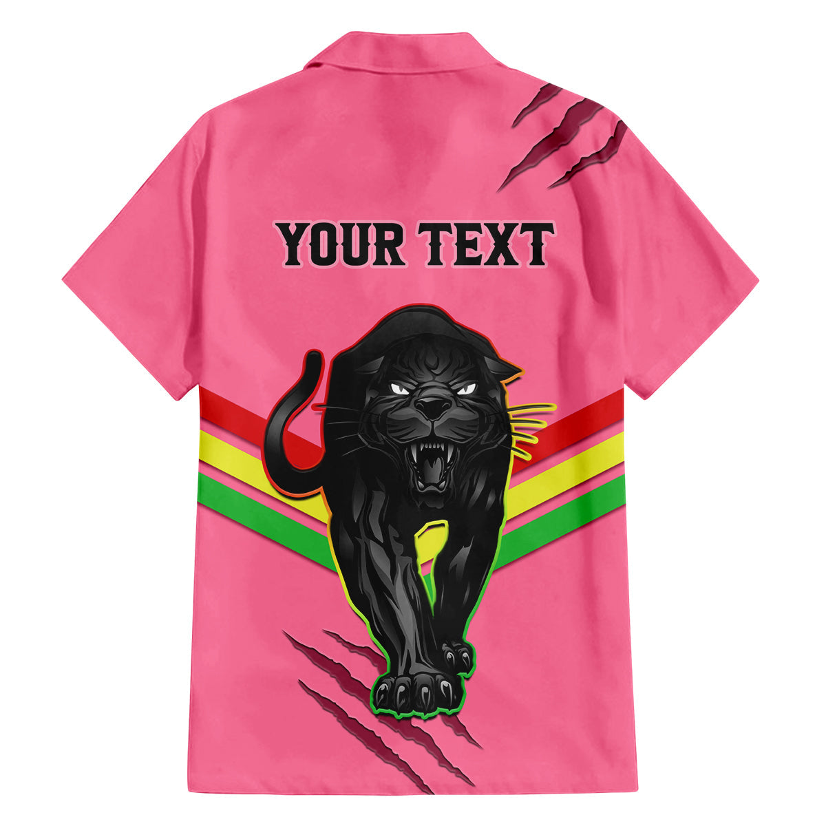 personalised-nrl-panthers-family-matching-off-shoulder-short-dress-and-hawaiian-shirt-premiers-2023-three-peat-proud-of-our-boys-pink