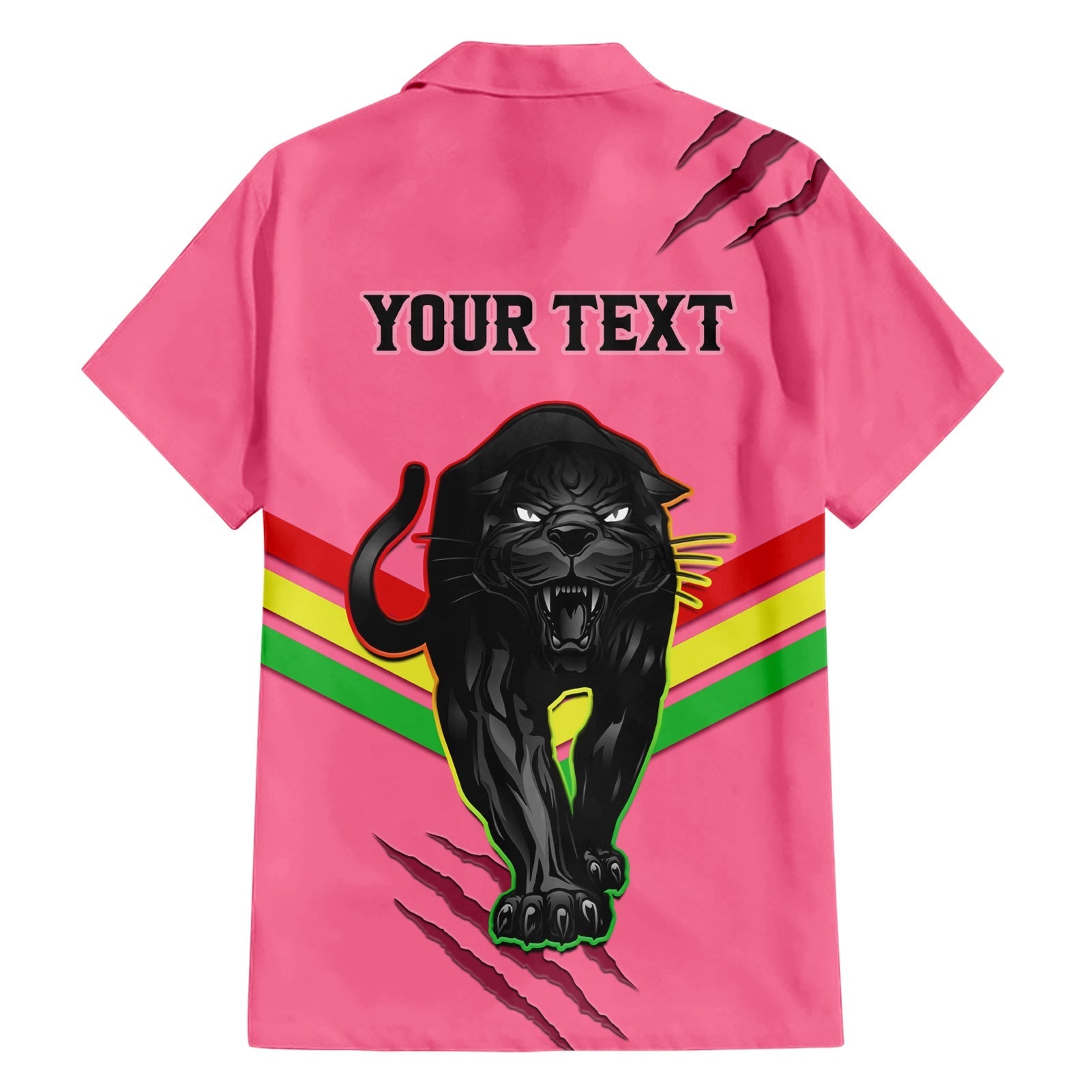 personalised-nrl-panthers-family-matching-short-sleeve-bodycon-dress-and-hawaiian-shirt-premiers-2023-three-peat-proud-of-our-boys-pink