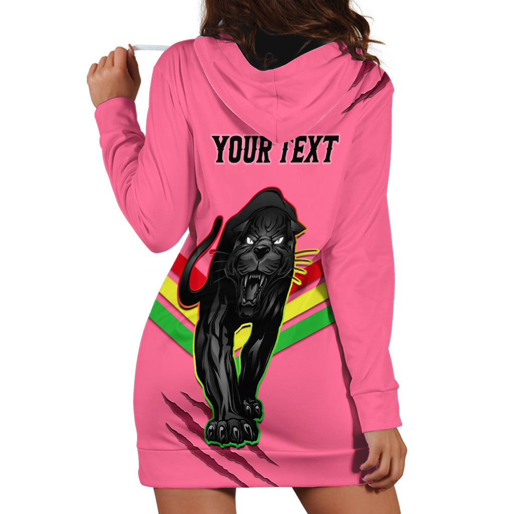 Personalised NRL Panthers Hoodie Dress Premiers 2023 Three Peat Proud Of Our Boys Pink - Vibe Hoodie Shop