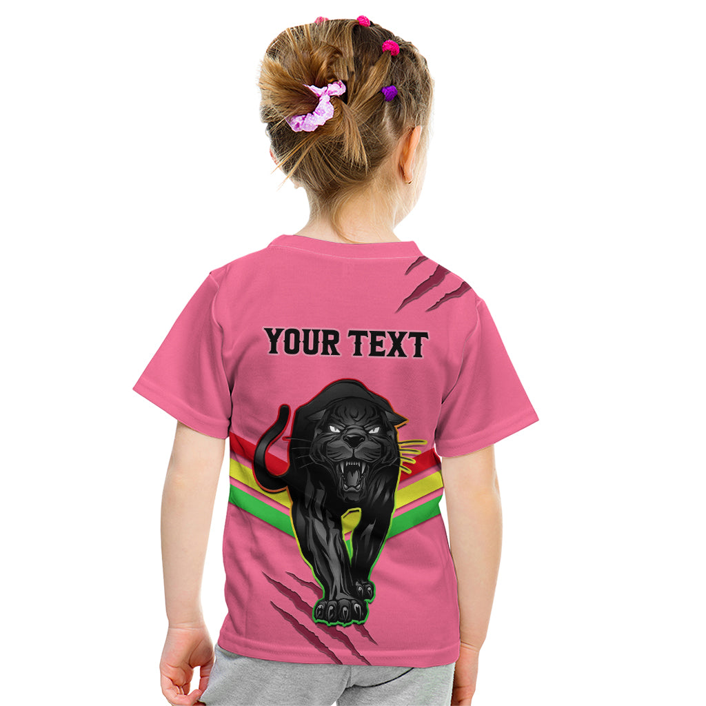 Personalised NRL Panthers Kid T Shirt Premiers 2023 Three Peat Proud Of Our Boys Pink - Vibe Hoodie Shop