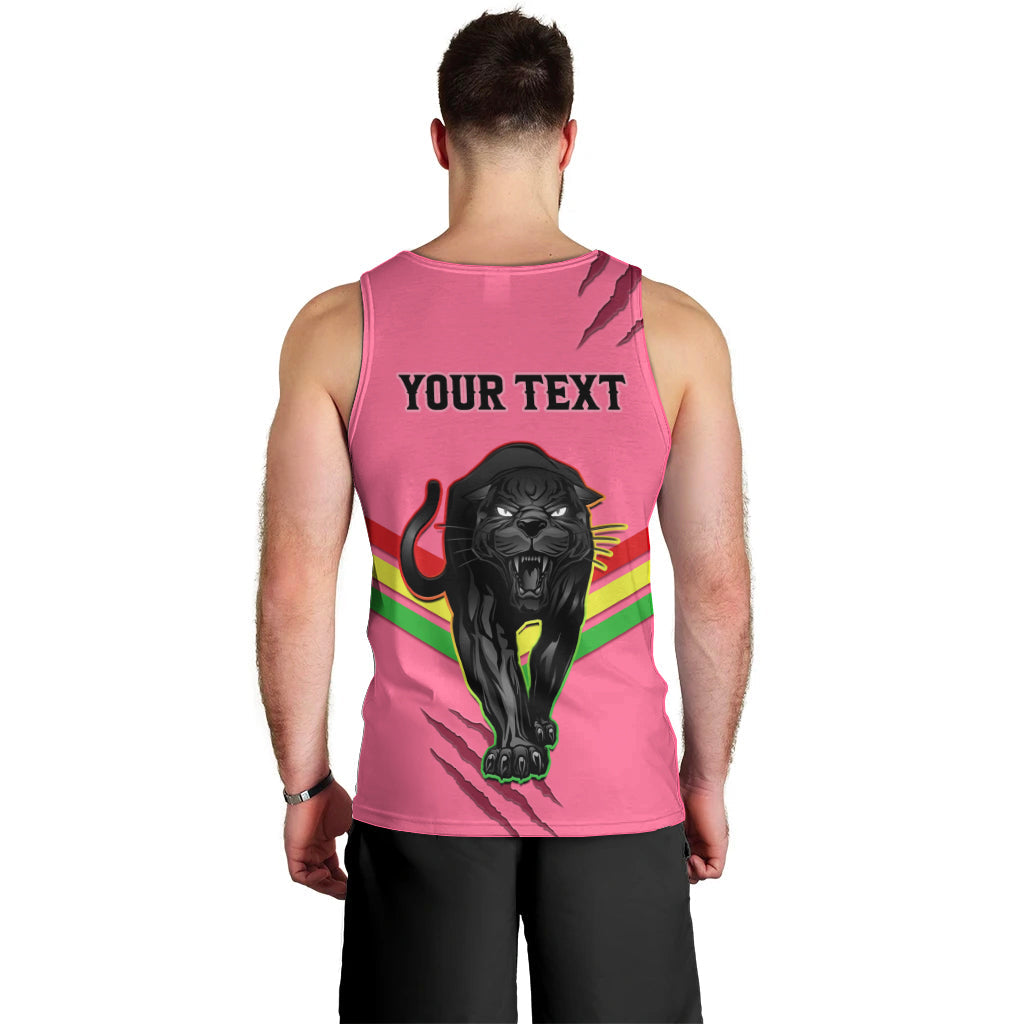 Personalised NRL Panthers Men Tank Top Premiers 2023 Three Peat Proud Of Our Boys Pink - Vibe Hoodie Shop