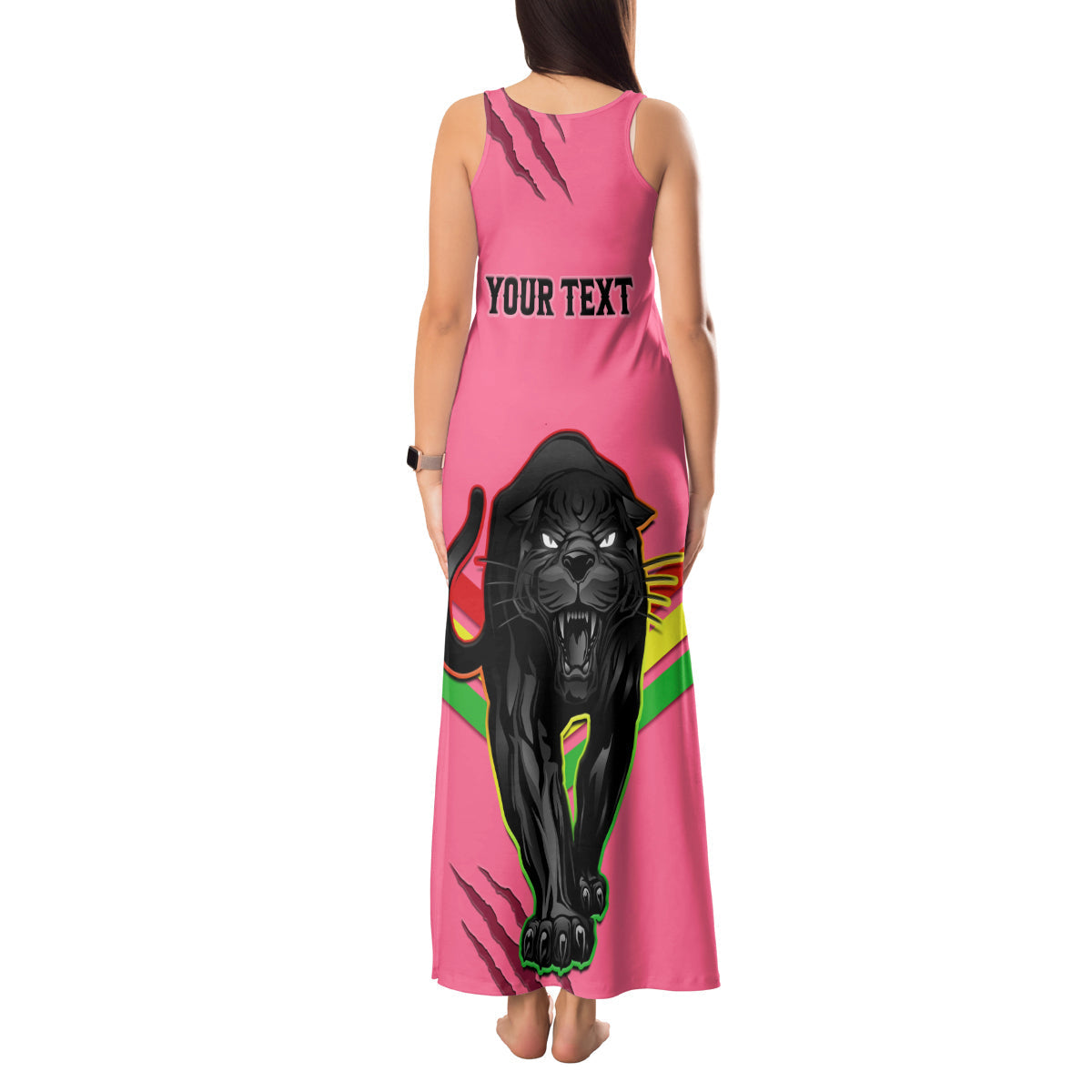 personalised-nrl-panthers-tank-maxi-dress-premiers-2023-three-peat-proud-of-our-boys-pink