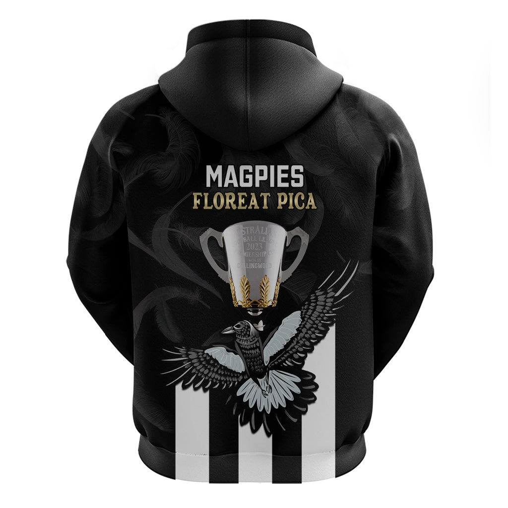 AFL Collingwood Hoodie Magpies Premiers 2023 With Trophy Proud - Vibe Hoodie Shop