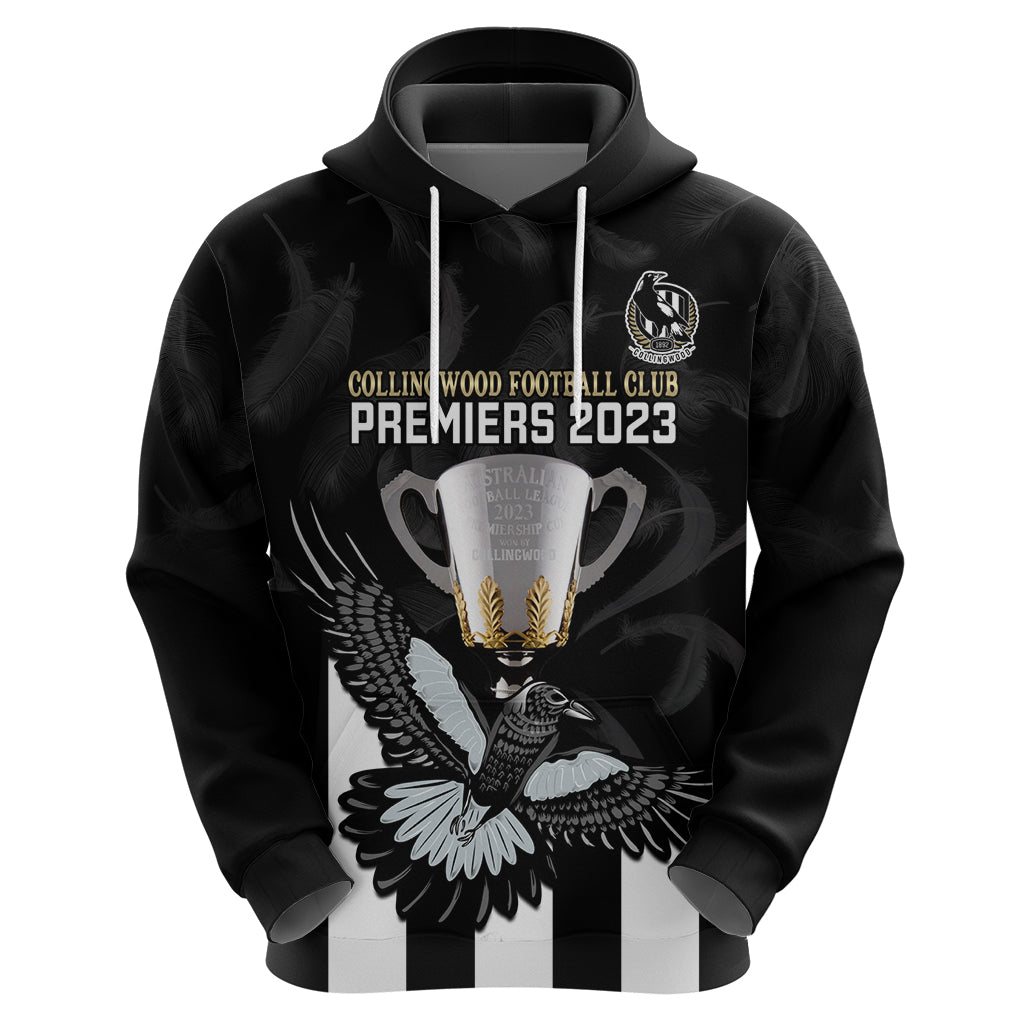 AFL Collingwood Hoodie Magpies Premiers 2023 With Trophy Proud - Vibe Hoodie Shop