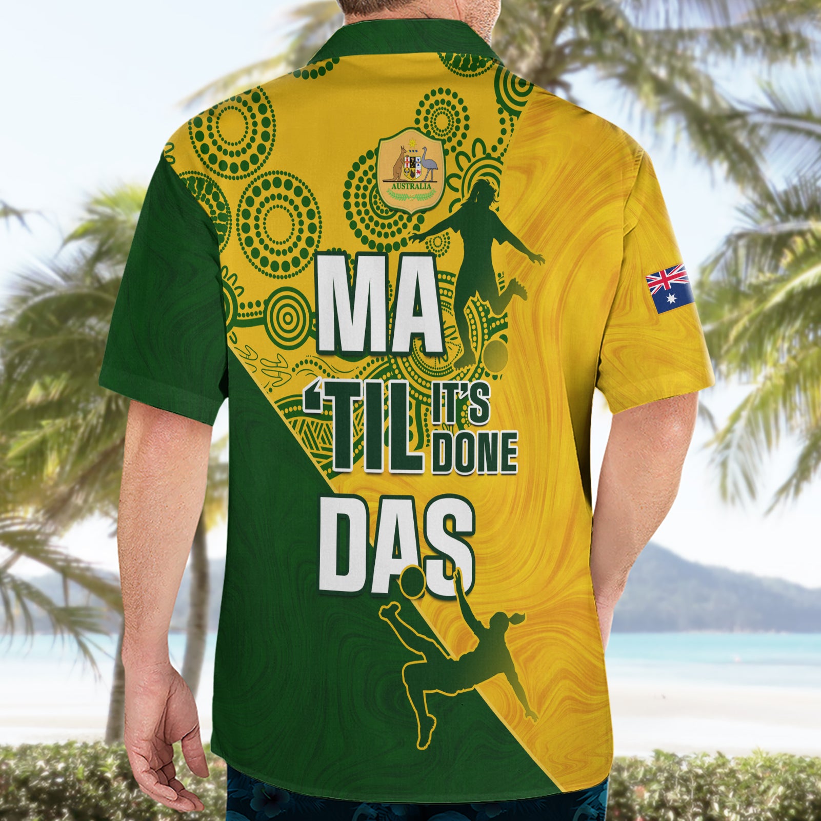 Matildas Soccer Hawaiian Shirt Australian Indigenous National Color - Vibe Hoodie Shop