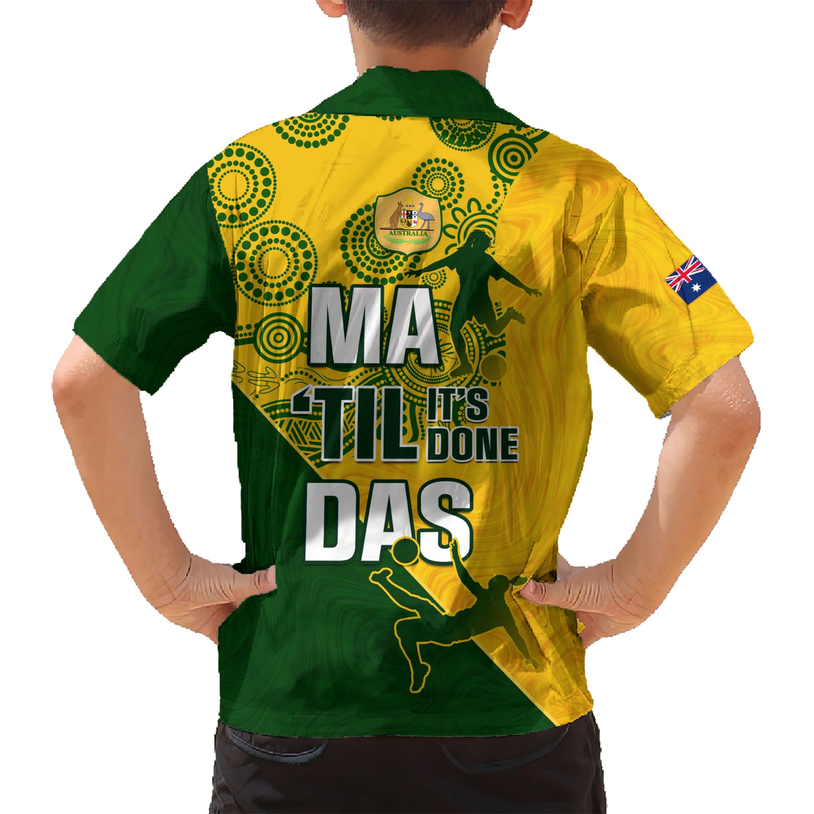 Matildas Soccer Hawaiian Shirt Australian Indigenous National Color - Vibe Hoodie Shop