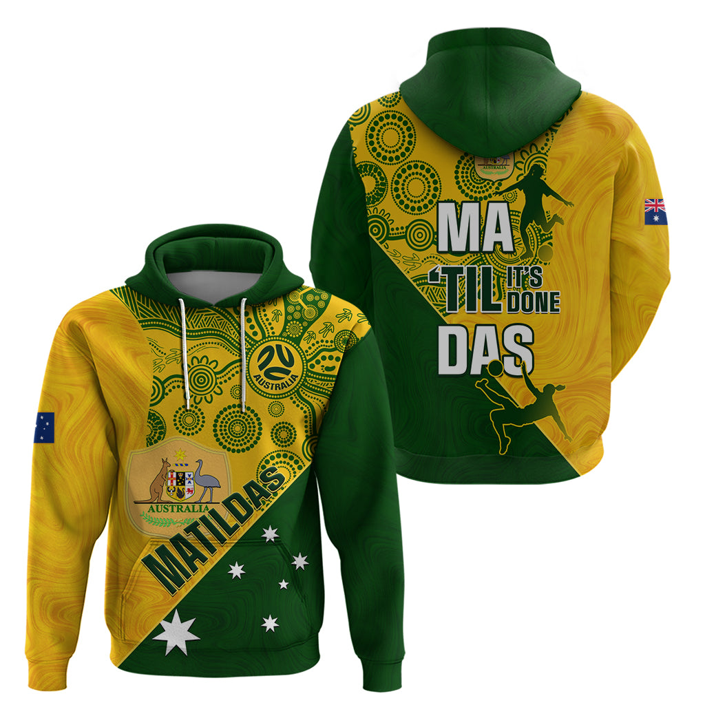 Matildas Soccer Hoodie Australian Indigenous National Color - Vibe Hoodie Shop