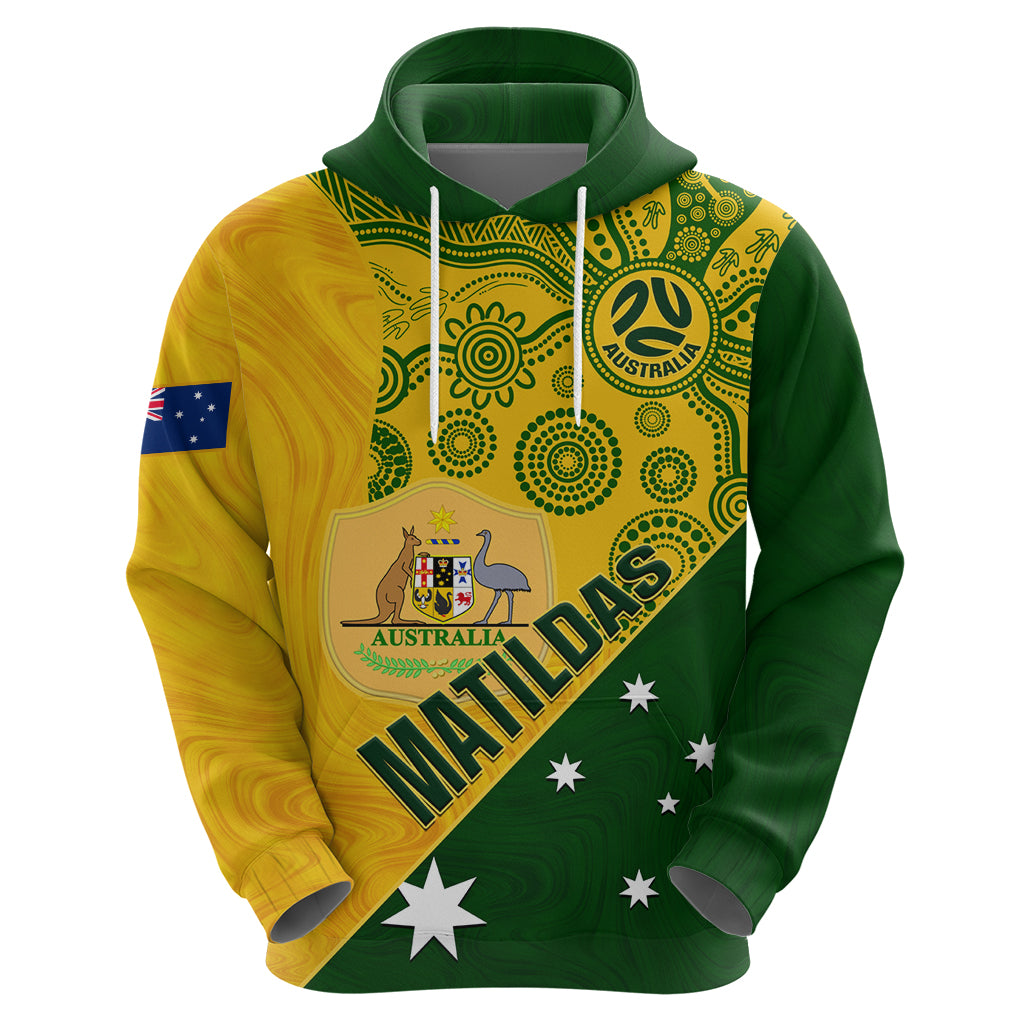 Matildas Soccer Hoodie Australian Indigenous National Color - Vibe Hoodie Shop