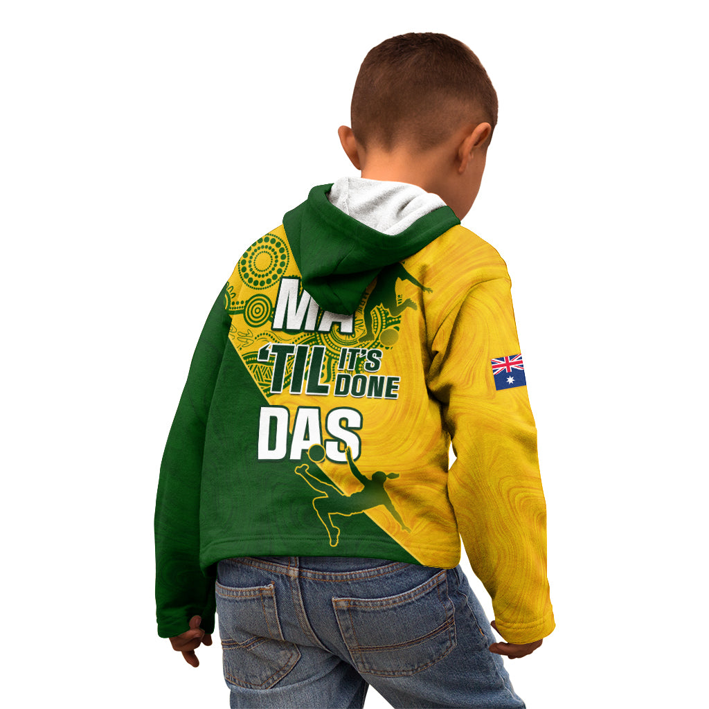 Matildas Soccer Kid Hoodie Australian Indigenous National Color - Vibe Hoodie Shop