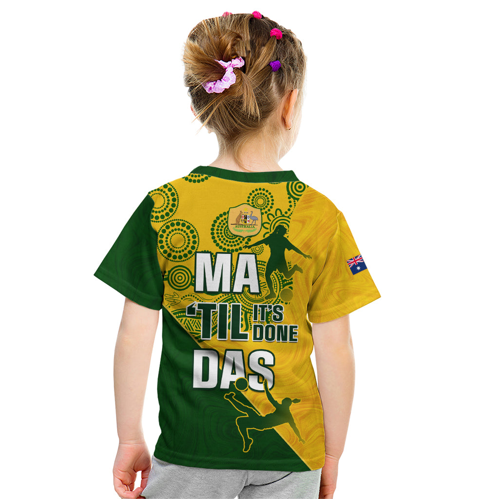 Matildas Soccer Kid T Shirt Australian Indigenous National Color - Vibe Hoodie Shop