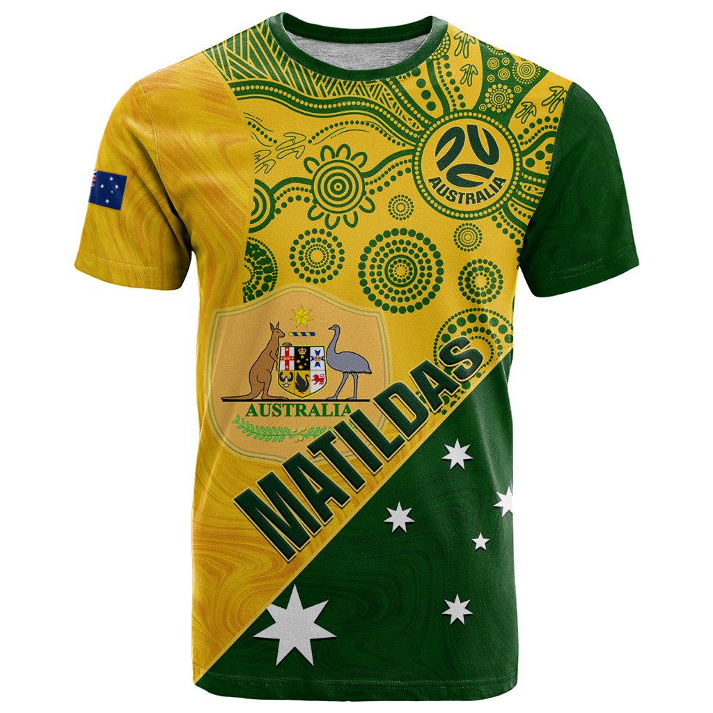 Matildas Soccer T Shirt Australian Indigenous National Color - Vibe Hoodie Shop