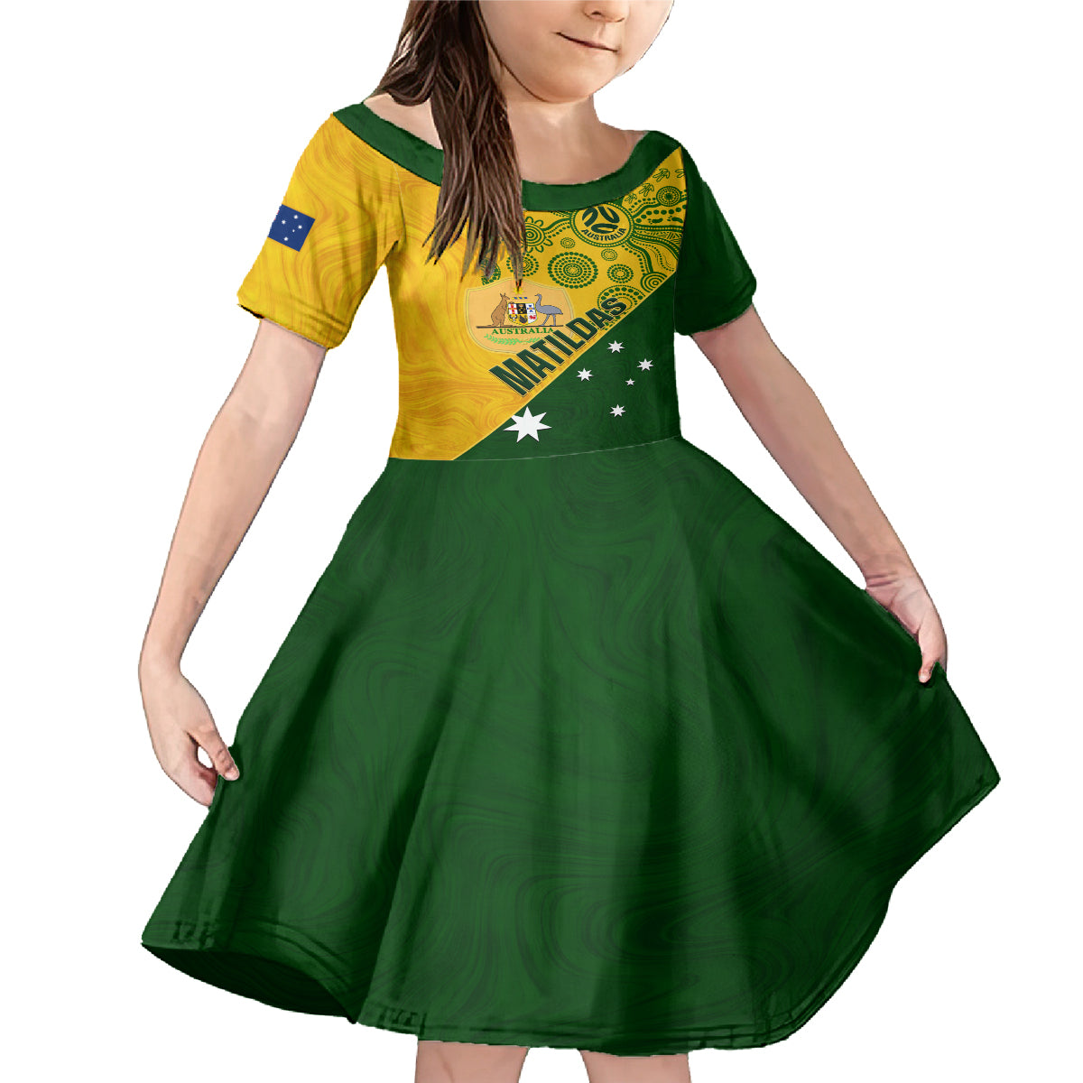 custom-matildas-soccer-family-matching-mermaid-dress-and-hawaiian-shirt-australian-indigenous-national-color