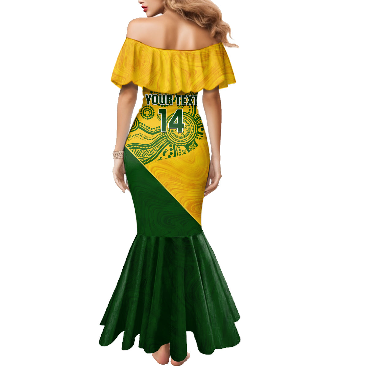 custom-matildas-soccer-family-matching-mermaid-dress-and-hawaiian-shirt-australian-indigenous-national-color