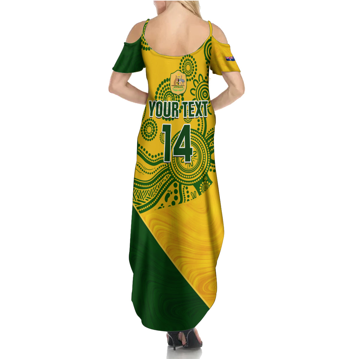 custom-matildas-soccer-family-matching-summer-maxi-dress-and-hawaiian-shirt-australian-indigenous-national-color