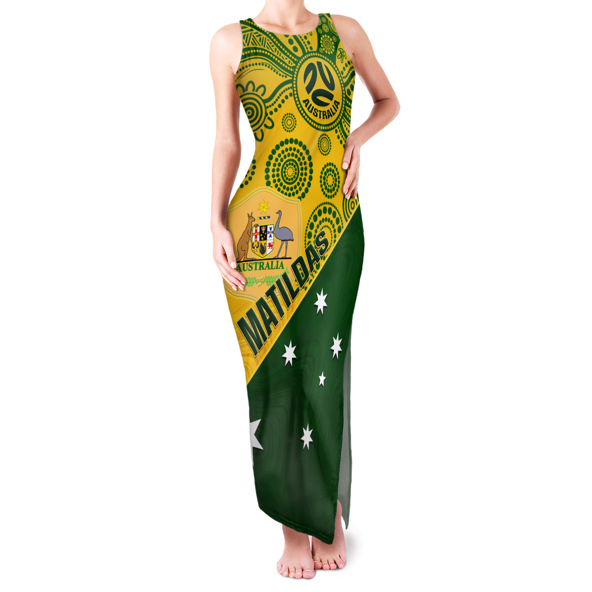 custom-matildas-soccer-family-matching-tank-maxi-dress-and-hawaiian-shirt-australian-indigenous-national-color