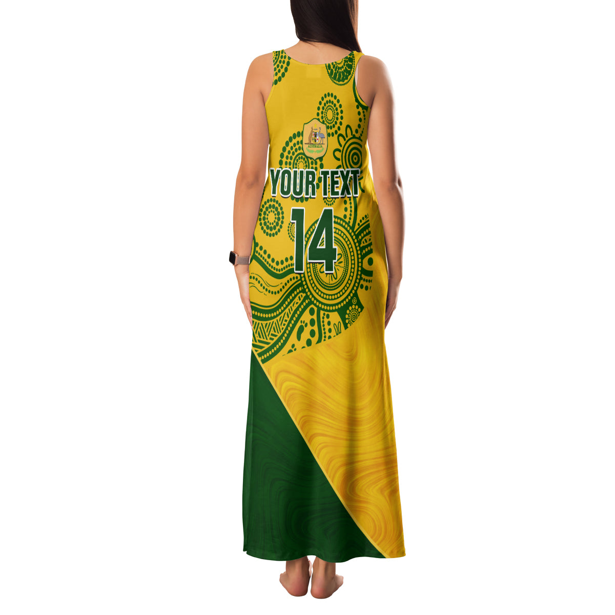 custom-matildas-soccer-family-matching-tank-maxi-dress-and-hawaiian-shirt-australian-indigenous-national-color