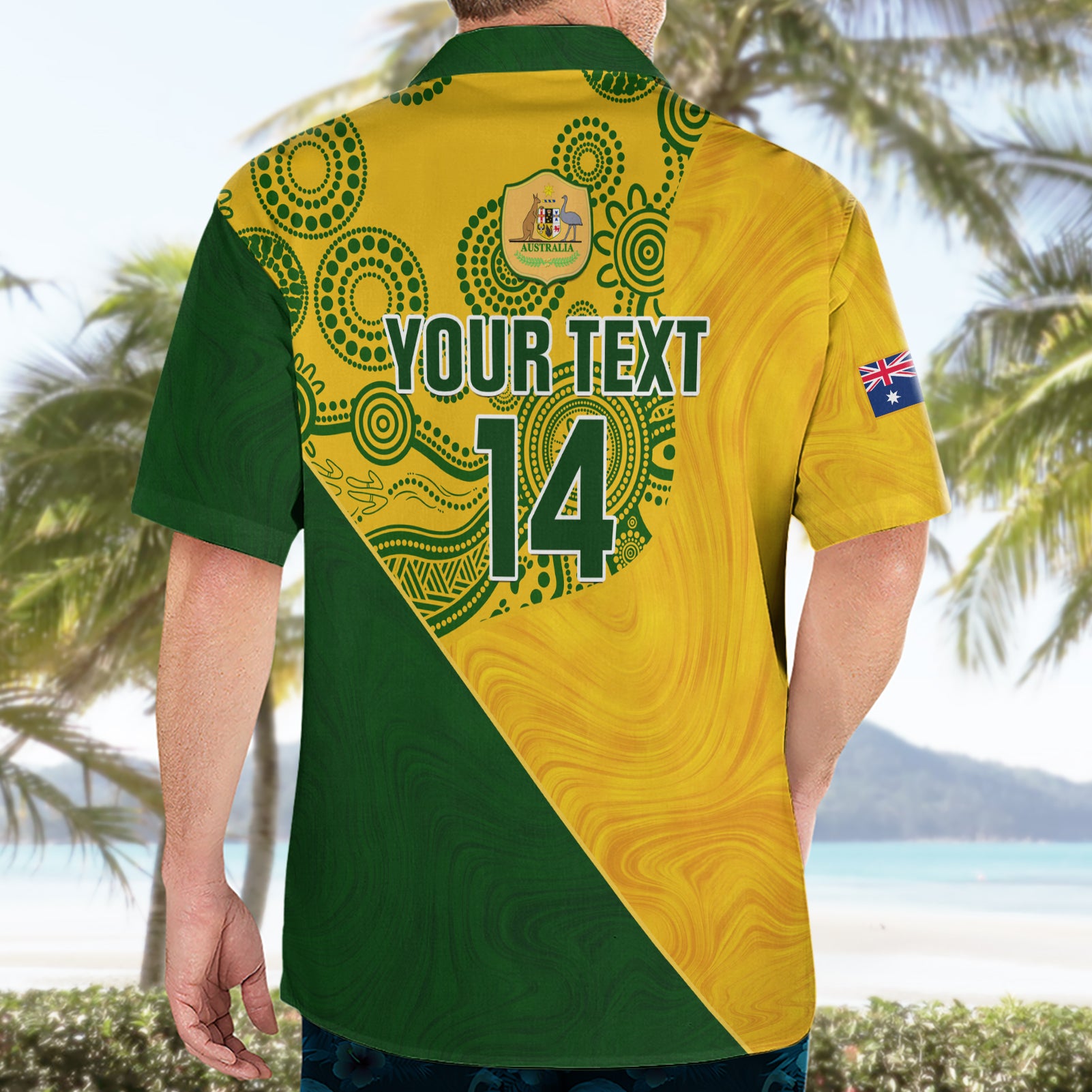 Custom Matildas Soccer Hawaiian Shirt Australian Indigenous National Color - Vibe Hoodie Shop