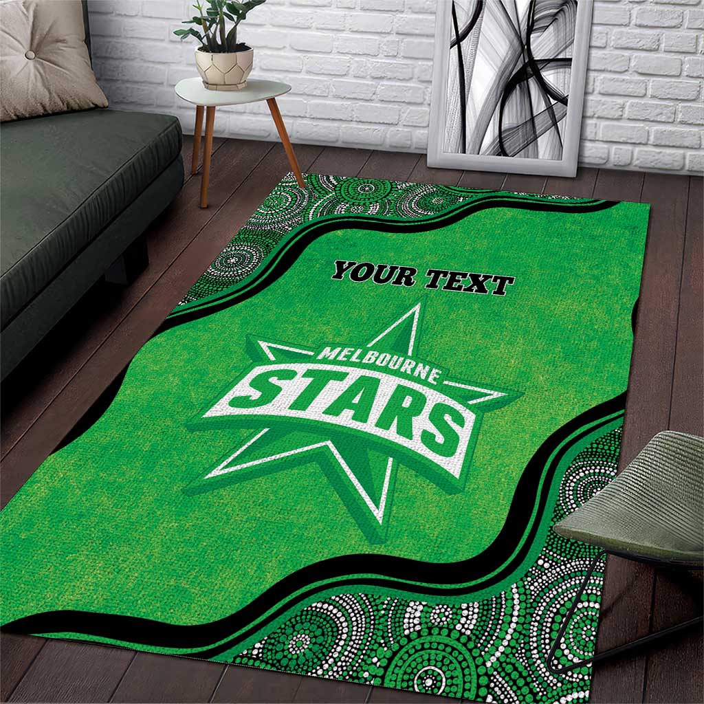 Custom Melbourne Stars Area Rug Indigenous Art - Grunge Style - Vibe Hoodie Shop