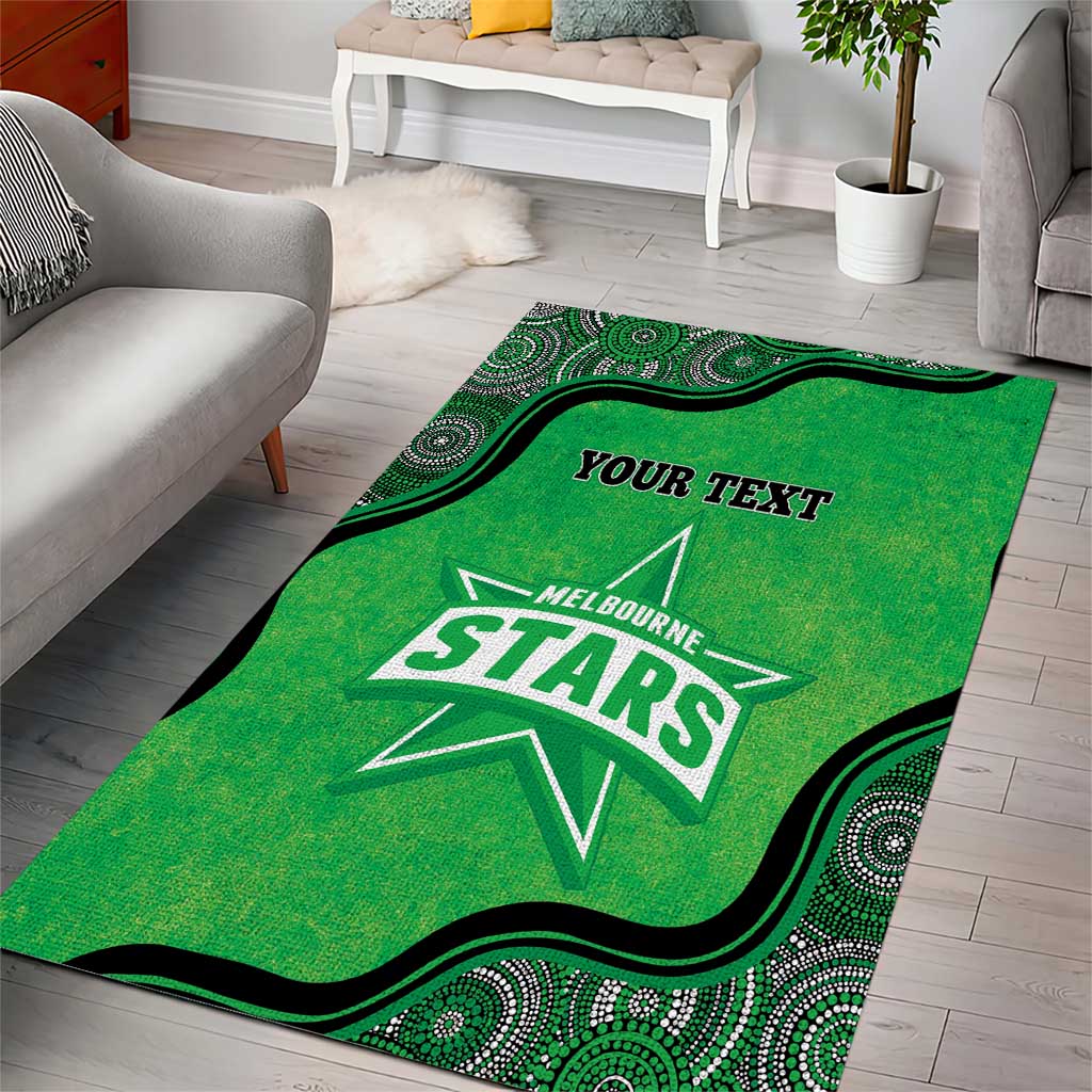 Custom Melbourne Stars Area Rug Indigenous Art - Grunge Style - Vibe Hoodie Shop