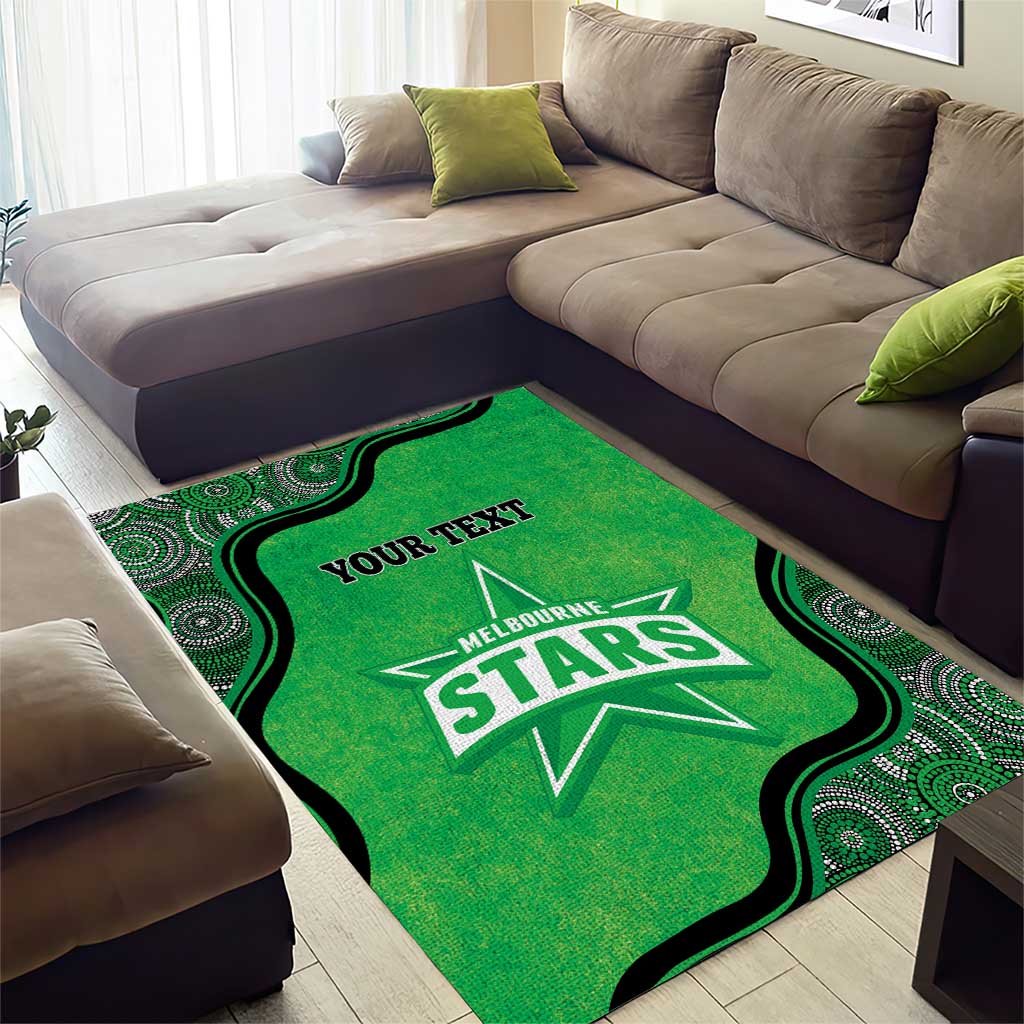 Custom Melbourne Stars Area Rug Indigenous Art - Grunge Style - Vibe Hoodie Shop