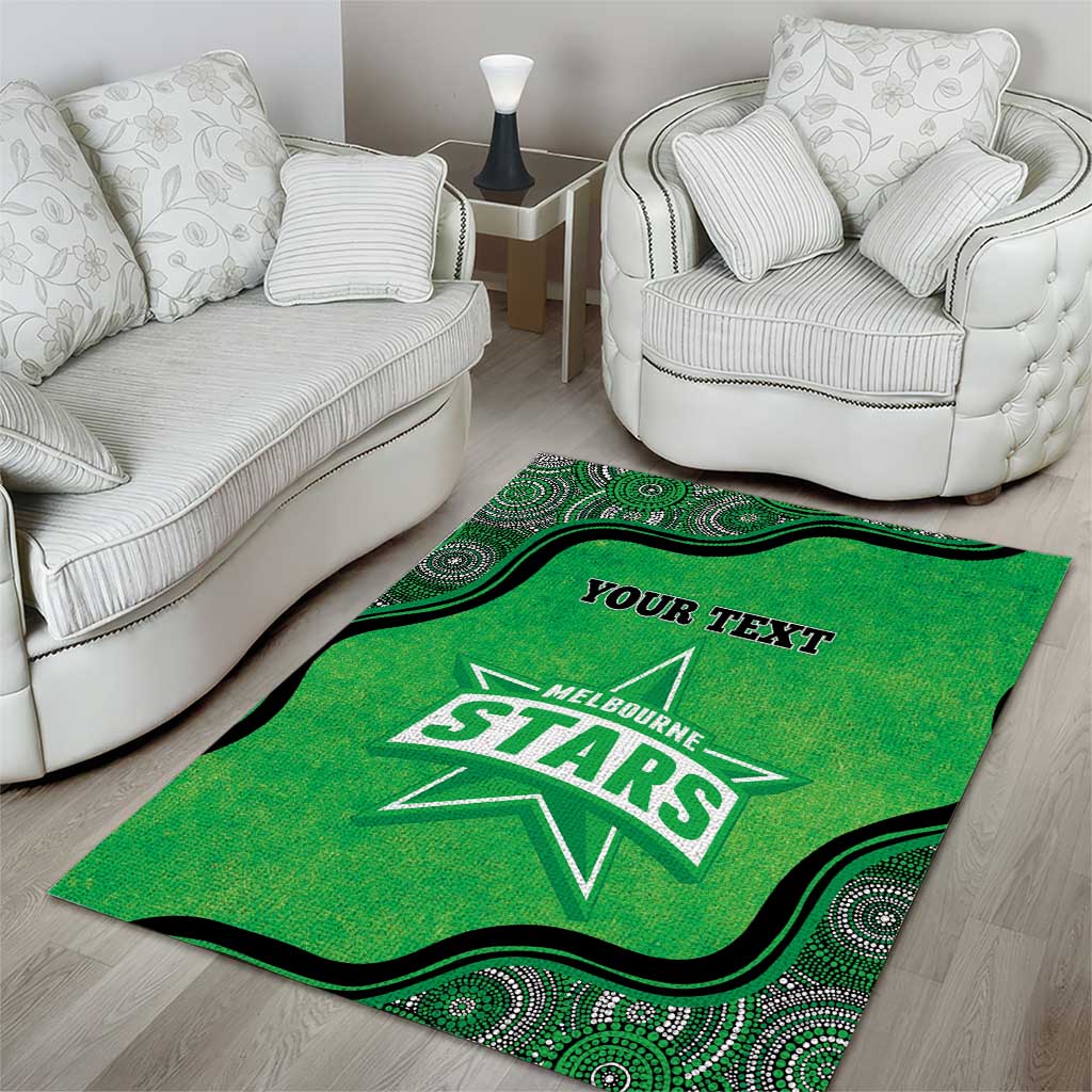 Custom Melbourne Stars Area Rug Indigenous Art - Grunge Style - Vibe Hoodie Shop