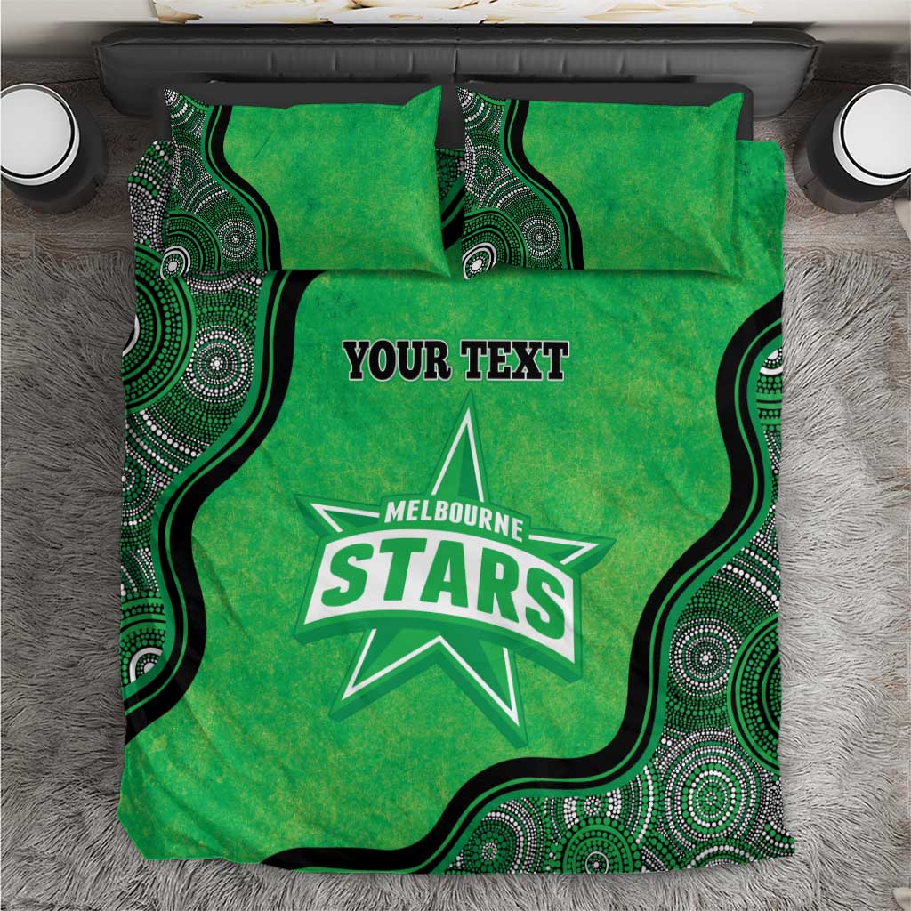 Custom Melbourne Stars Bedding Set Indigenous Art - Grunge Style - Vibe Hoodie Shop