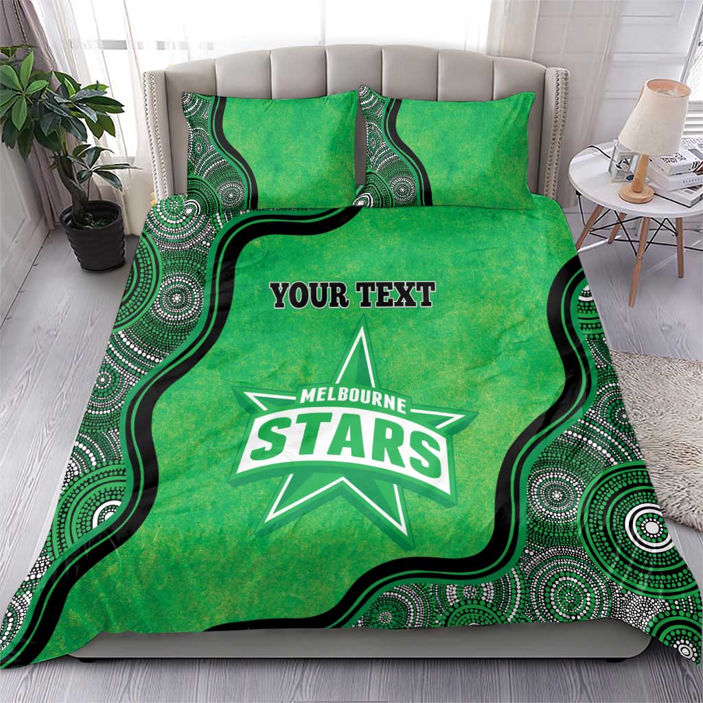 Custom Melbourne Stars Bedding Set Indigenous Art - Grunge Style - Vibe Hoodie Shop