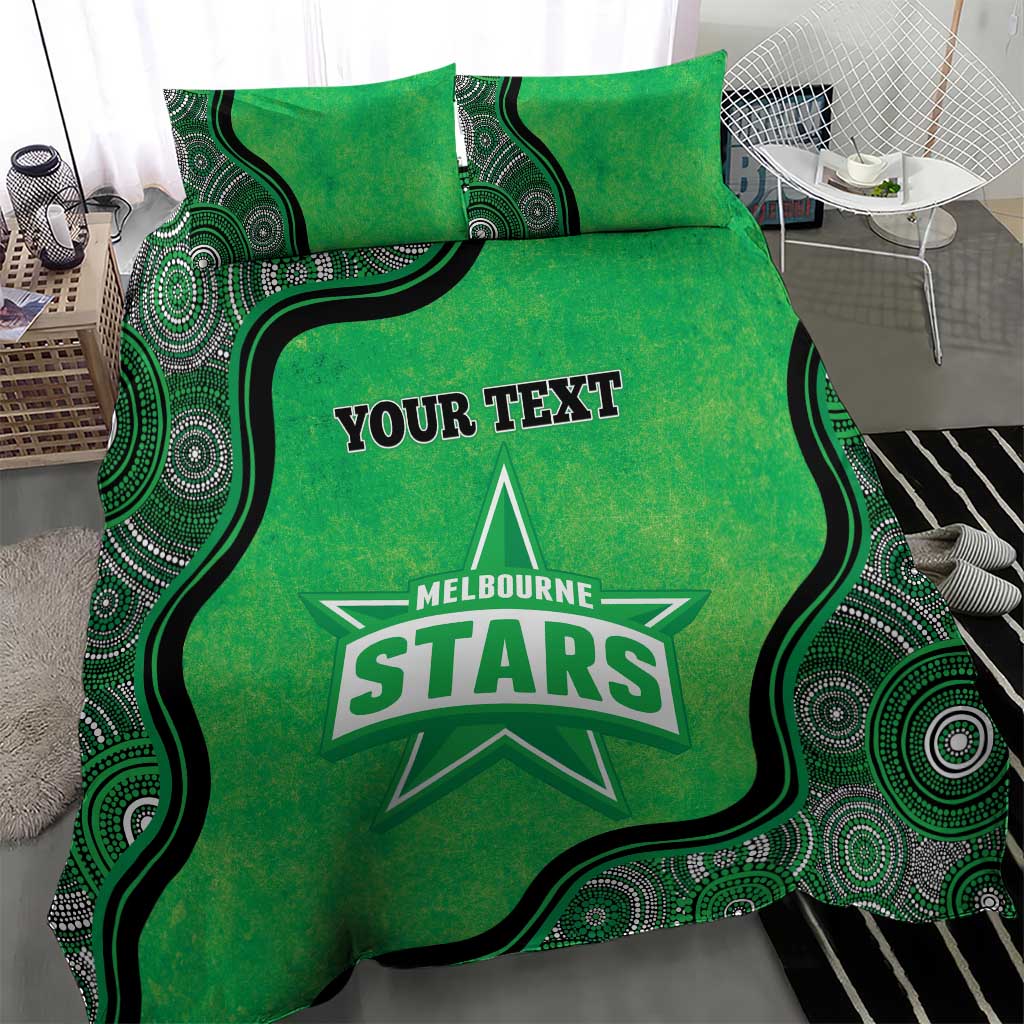 Custom Melbourne Stars Bedding Set Indigenous Art - Grunge Style - Vibe Hoodie Shop