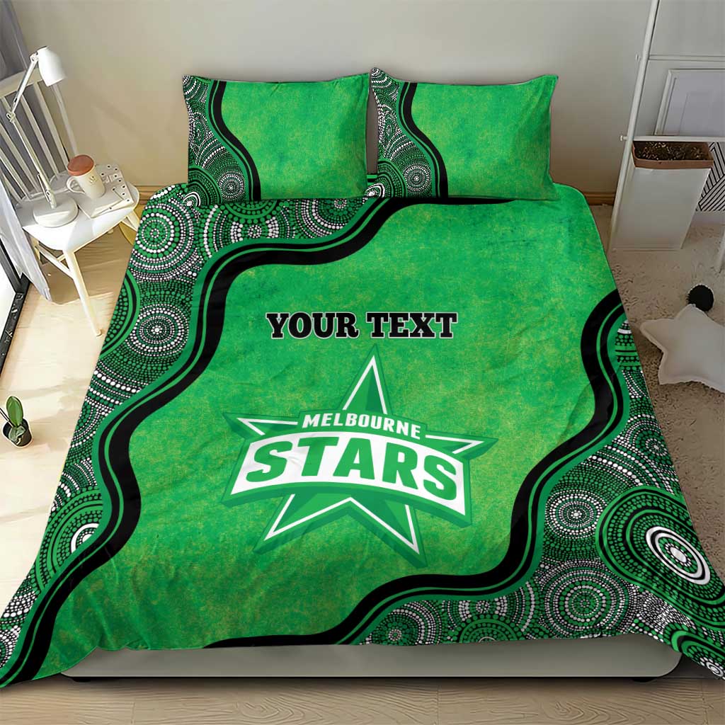 Custom Melbourne Stars Bedding Set Indigenous Art - Grunge Style - Vibe Hoodie Shop