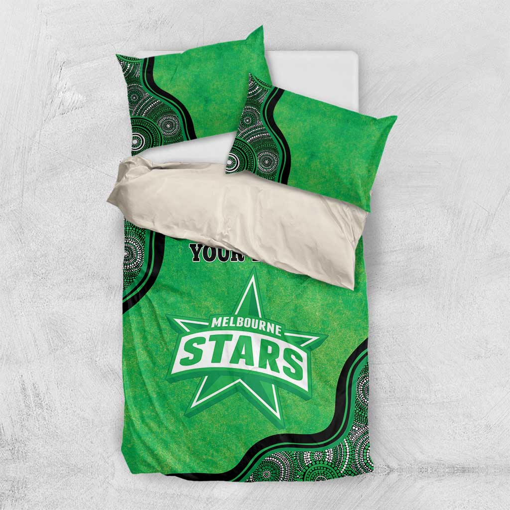 Custom Melbourne Stars Bedding Set Indigenous Art - Grunge Style - Vibe Hoodie Shop