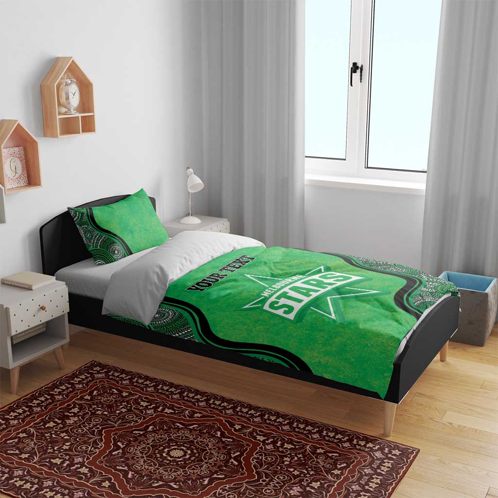 Custom Melbourne Stars Bedding Set Indigenous Art - Grunge Style - Vibe Hoodie Shop