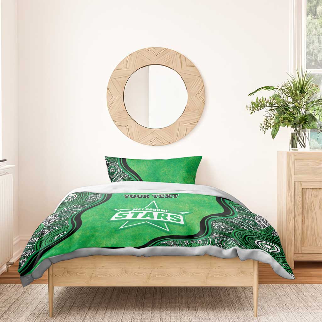 Custom Melbourne Stars Bedding Set Indigenous Art - Grunge Style - Vibe Hoodie Shop