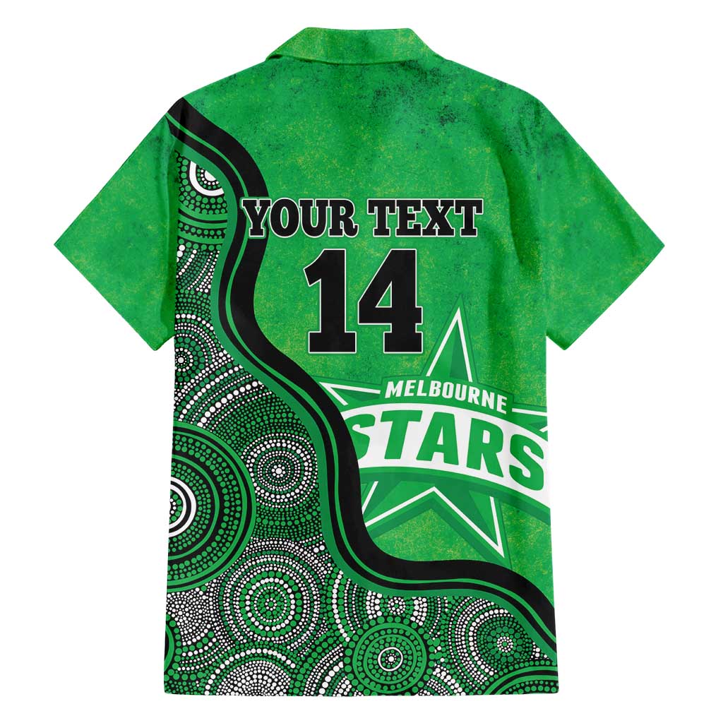 Custom Melbourne Stars Hawaiian Shirt Indigenous Art - Grunge Style - Vibe Hoodie Shop