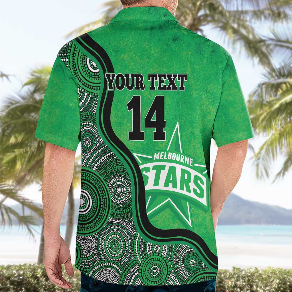 Custom Melbourne Stars Hawaiian Shirt Indigenous Art - Grunge Style - Vibe Hoodie Shop