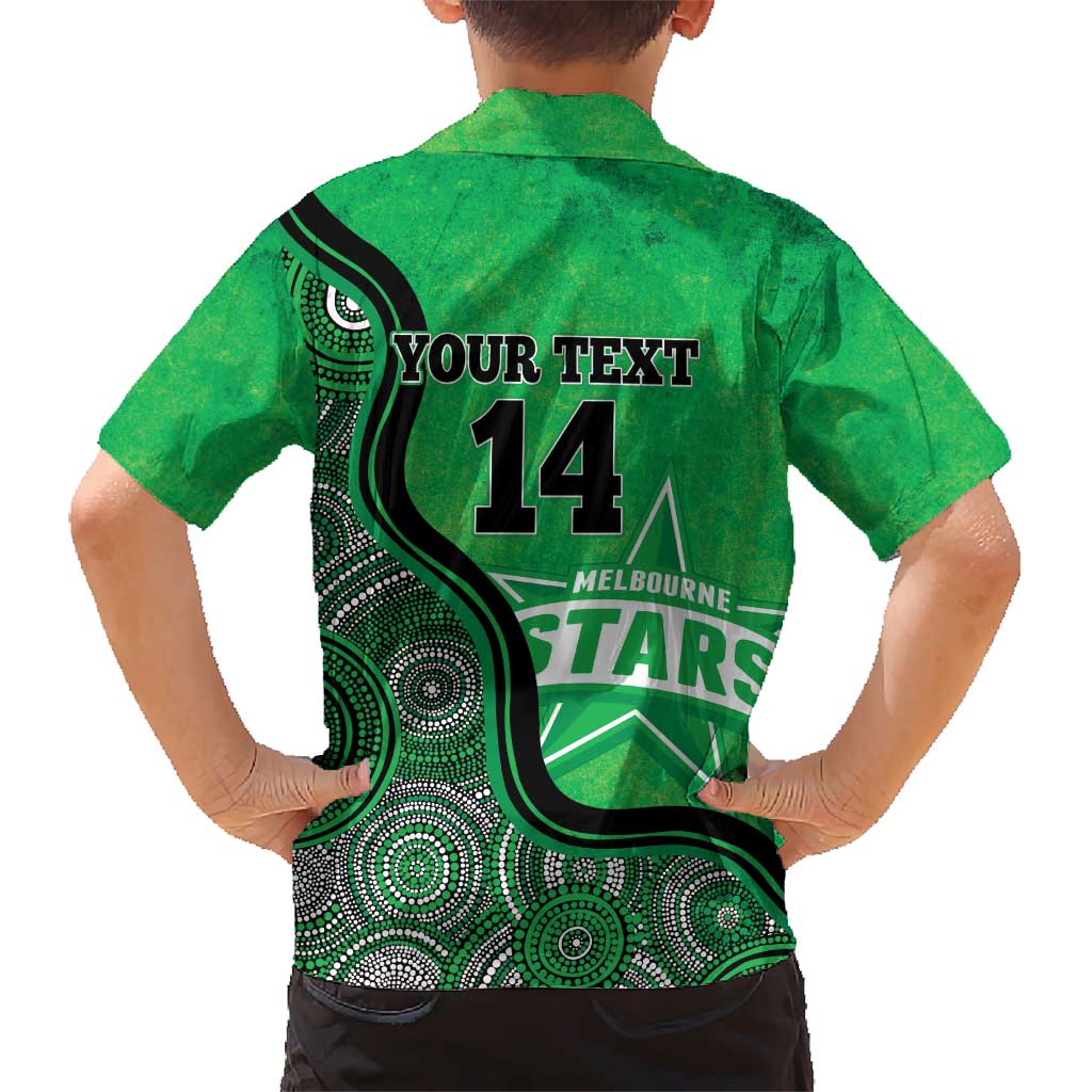 Custom Melbourne Stars Hawaiian Shirt Indigenous Art - Grunge Style - Vibe Hoodie Shop