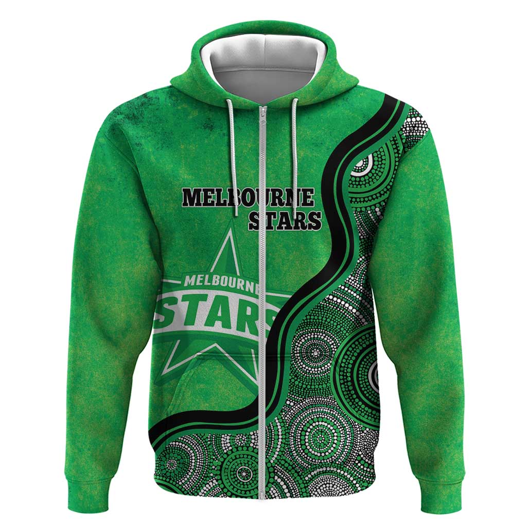 Custom Melbourne Stars Hoodie Indigenous Art - Grunge Style - Vibe Hoodie Shop