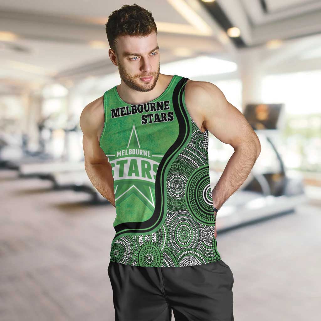 Custom Melbourne Stars Men Tank Top Indigenous Art - Grunge Style - Vibe Hoodie Shop