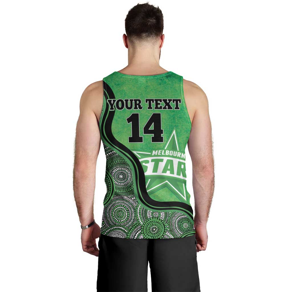 Custom Melbourne Stars Men Tank Top Indigenous Art - Grunge Style - Vibe Hoodie Shop