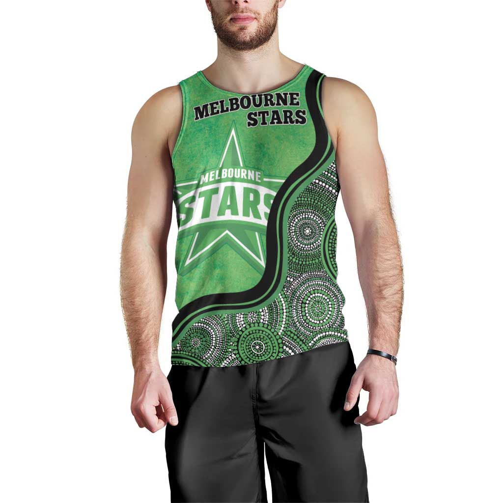 Custom Melbourne Stars Men Tank Top Indigenous Art - Grunge Style - Vibe Hoodie Shop