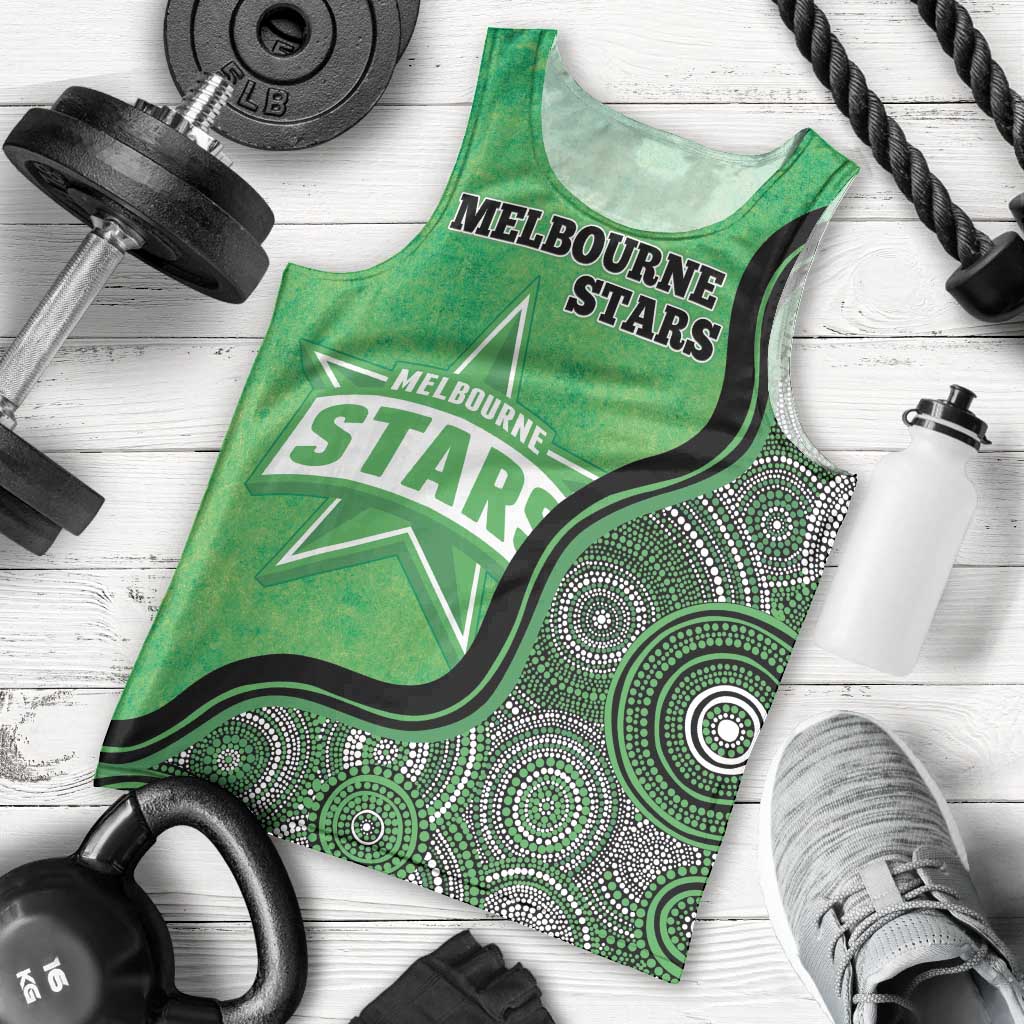 Custom Melbourne Stars Men Tank Top Indigenous Art - Grunge Style - Vibe Hoodie Shop