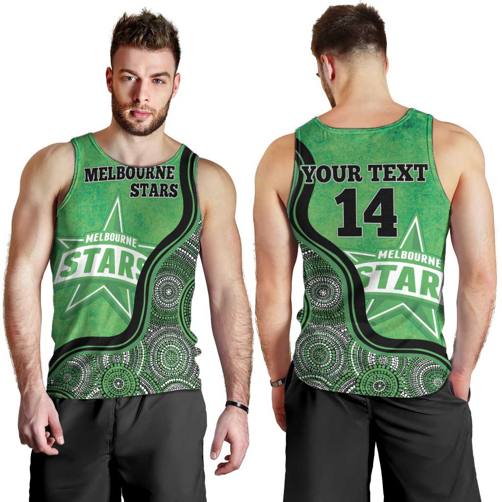 Custom Melbourne Stars Men Tank Top Indigenous Art - Grunge Style - Vibe Hoodie Shop