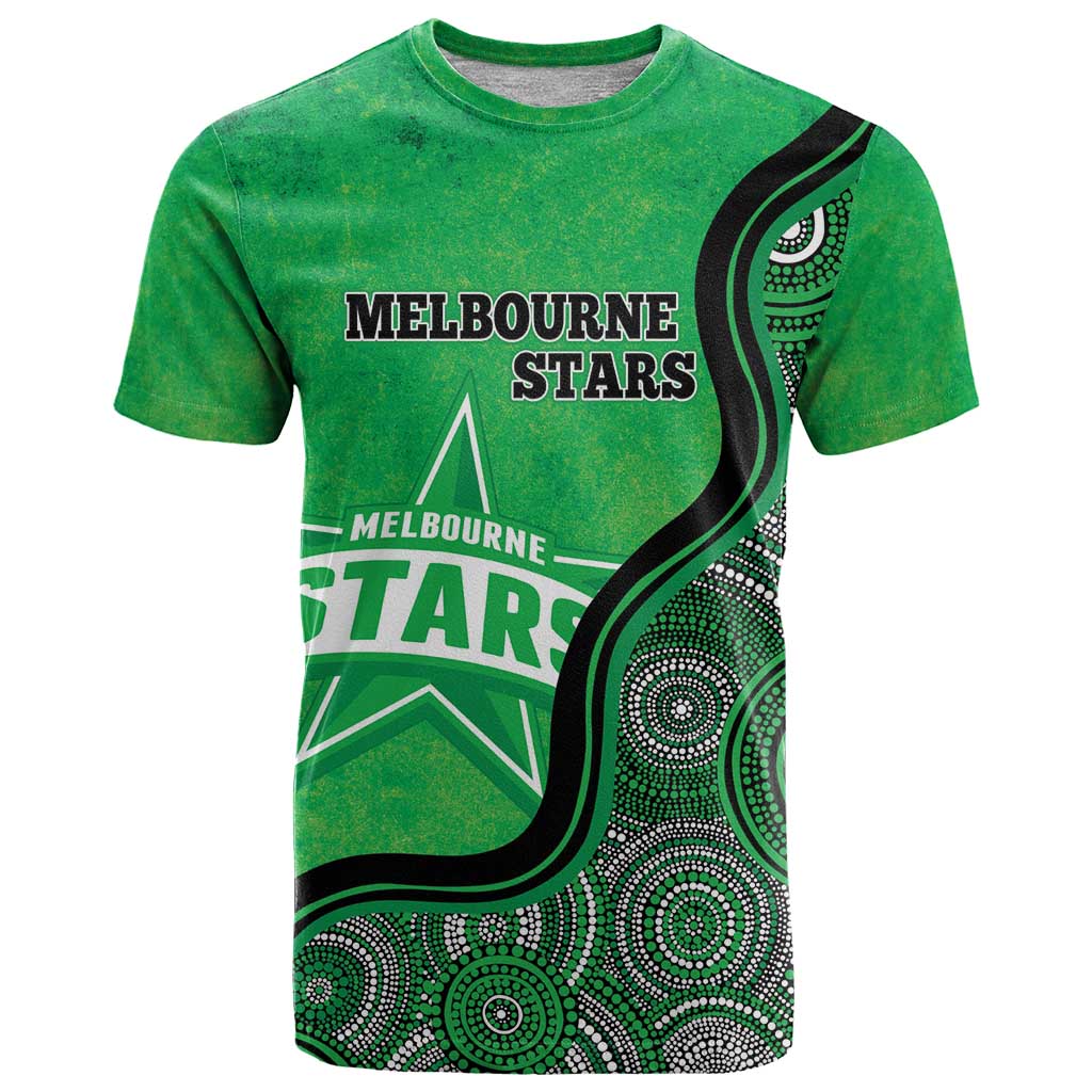 Custom Melbourne Stars T Shirt Indigenous Art - Grunge Style - Vibe Hoodie Shop