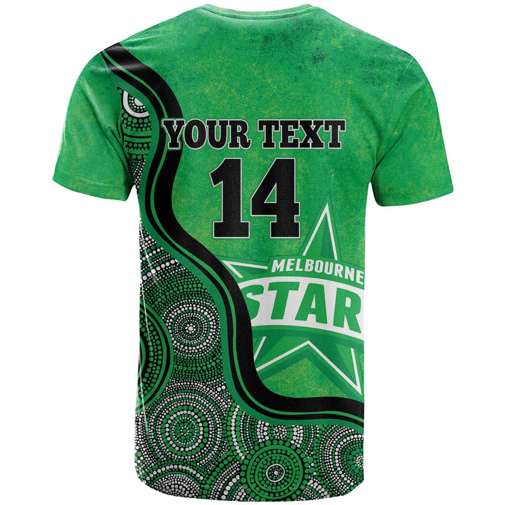 Custom Melbourne Stars T Shirt Indigenous Art - Grunge Style - Vibe Hoodie Shop