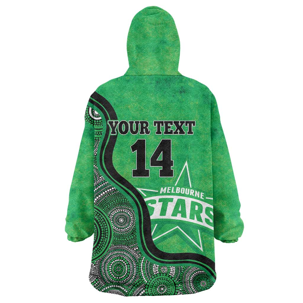 Custom Melbourne Stars Wearable Blanket Hoodie Indigenous Art - Grunge Style - Vibe Hoodie Shop