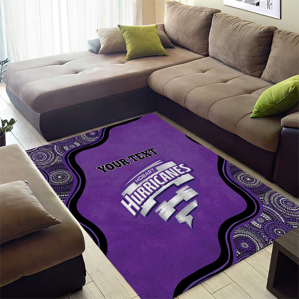 Custom Hobart Hurricanes Area Rug Indigenous Art - Grunge Style - Vibe Hoodie Shop