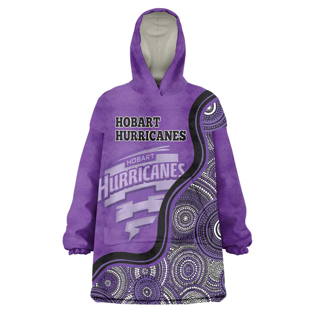 Custom Hobart Hurricanes Wearable Blanket Hoodie Indigenous Art - Grunge Style - Vibe Hoodie Shop