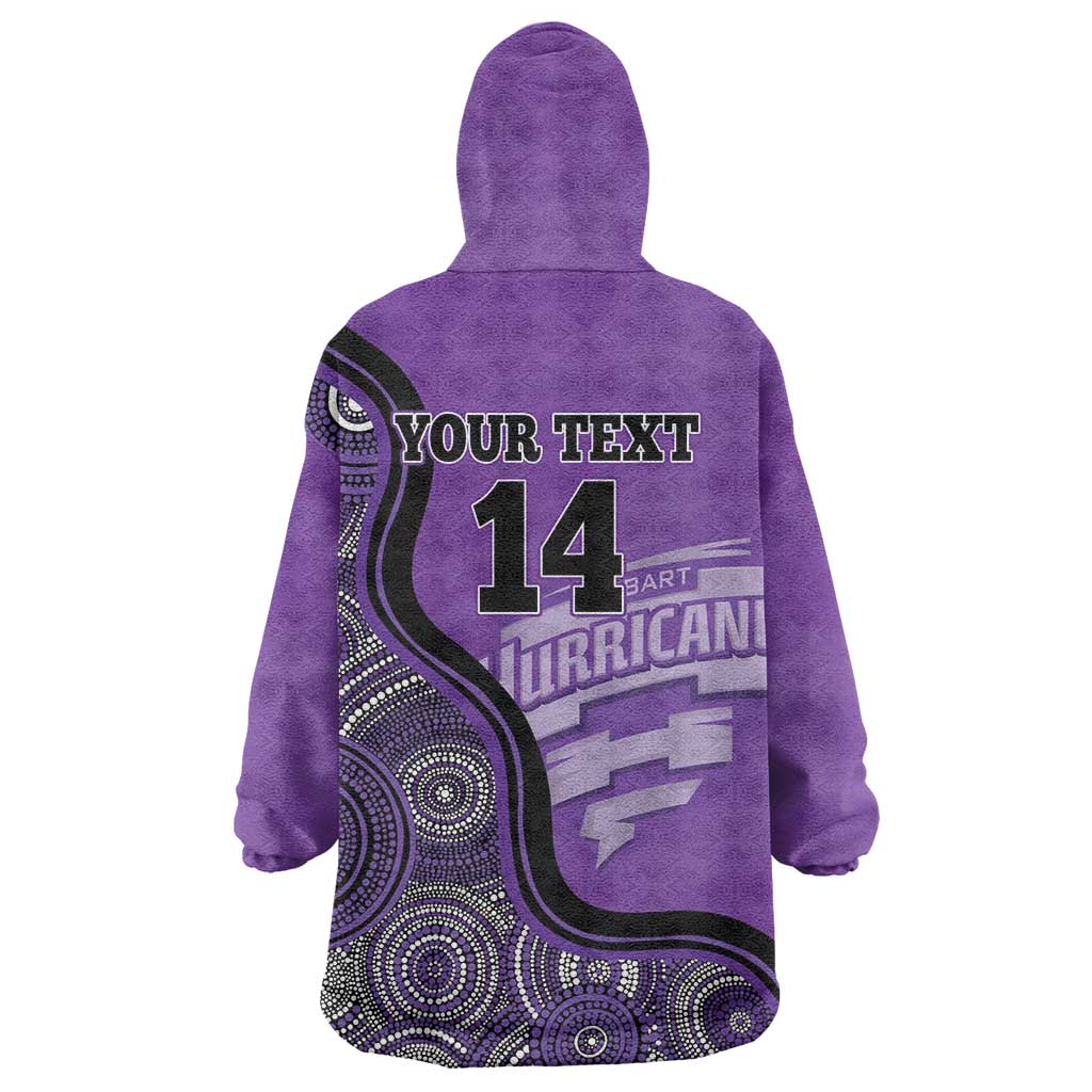 Custom Hobart Hurricanes Wearable Blanket Hoodie Indigenous Art - Grunge Style - Vibe Hoodie Shop