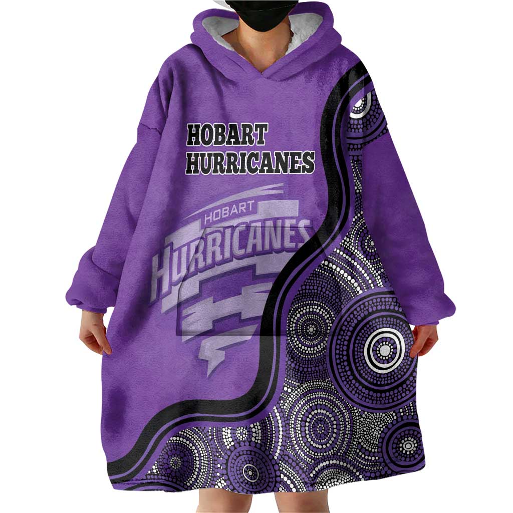 Custom Hobart Hurricanes Wearable Blanket Hoodie Indigenous Art - Grunge Style - Vibe Hoodie Shop