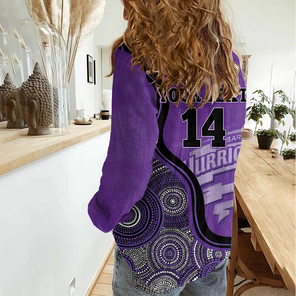 Custom Hobart Hurricanes Women Casual Shirt Indigenous Art - Grunge Style - Vibe Hoodie Shop