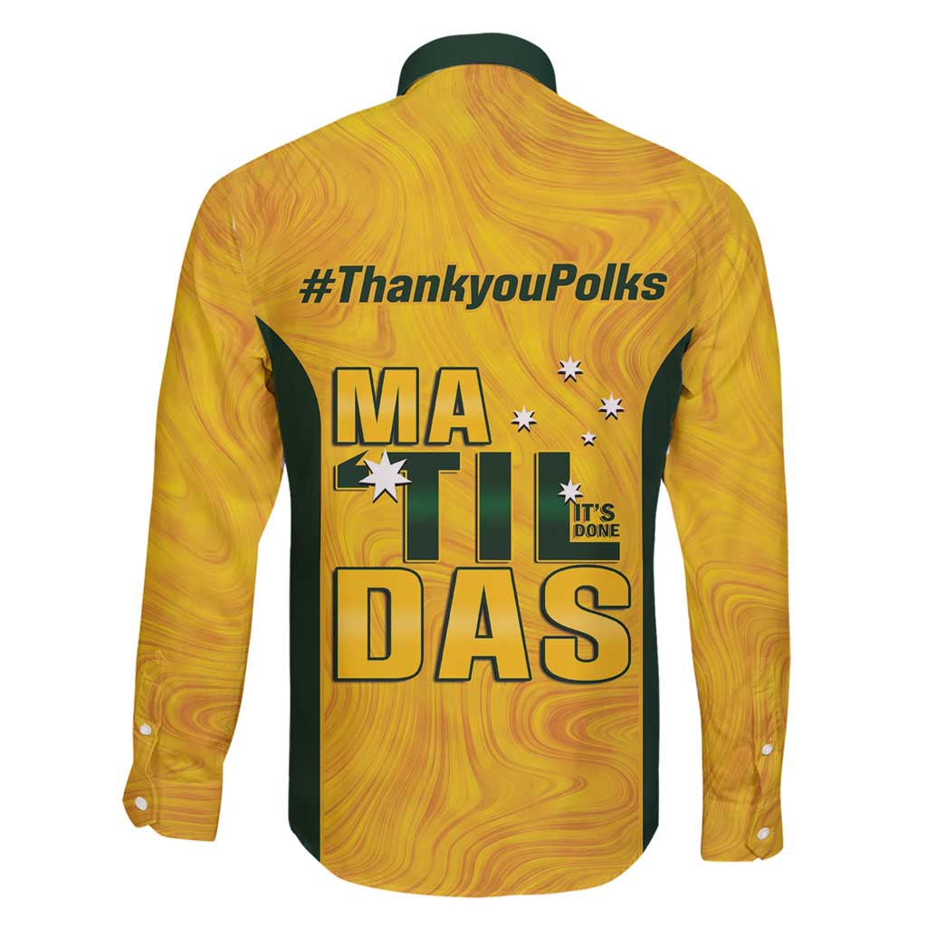 Polkinghorne Australia Matildas Family Matching Long Sleeve Bodycon Dress and Hawaiian Shirt 2024 Thank You Polks